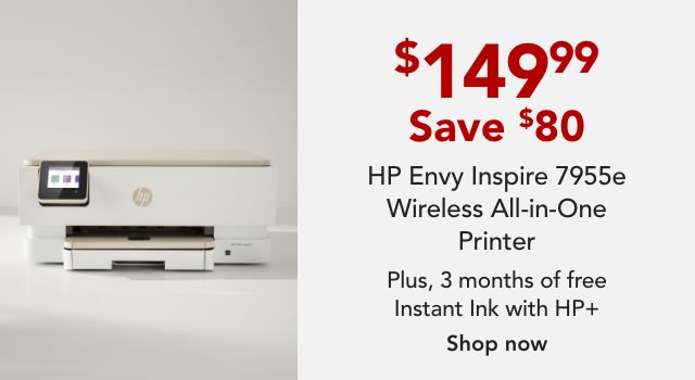 HP Envy Inspire 7955e Wireless All-in-One Printer with 3 Months of Free Instant Ink with HP+