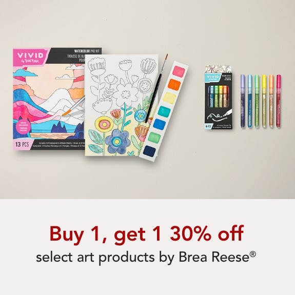 Buy 1 get 1 30% off select Brea Reese art products.
