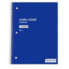 Wide Rule Spiral Notebooks