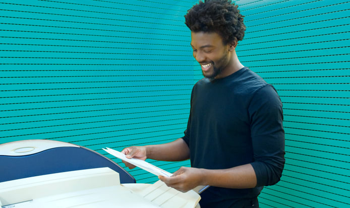 Print pay at the machine