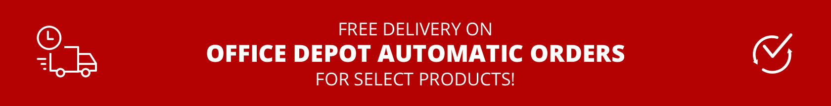 Free Delivery On Office Depot Automatic Orders for select products