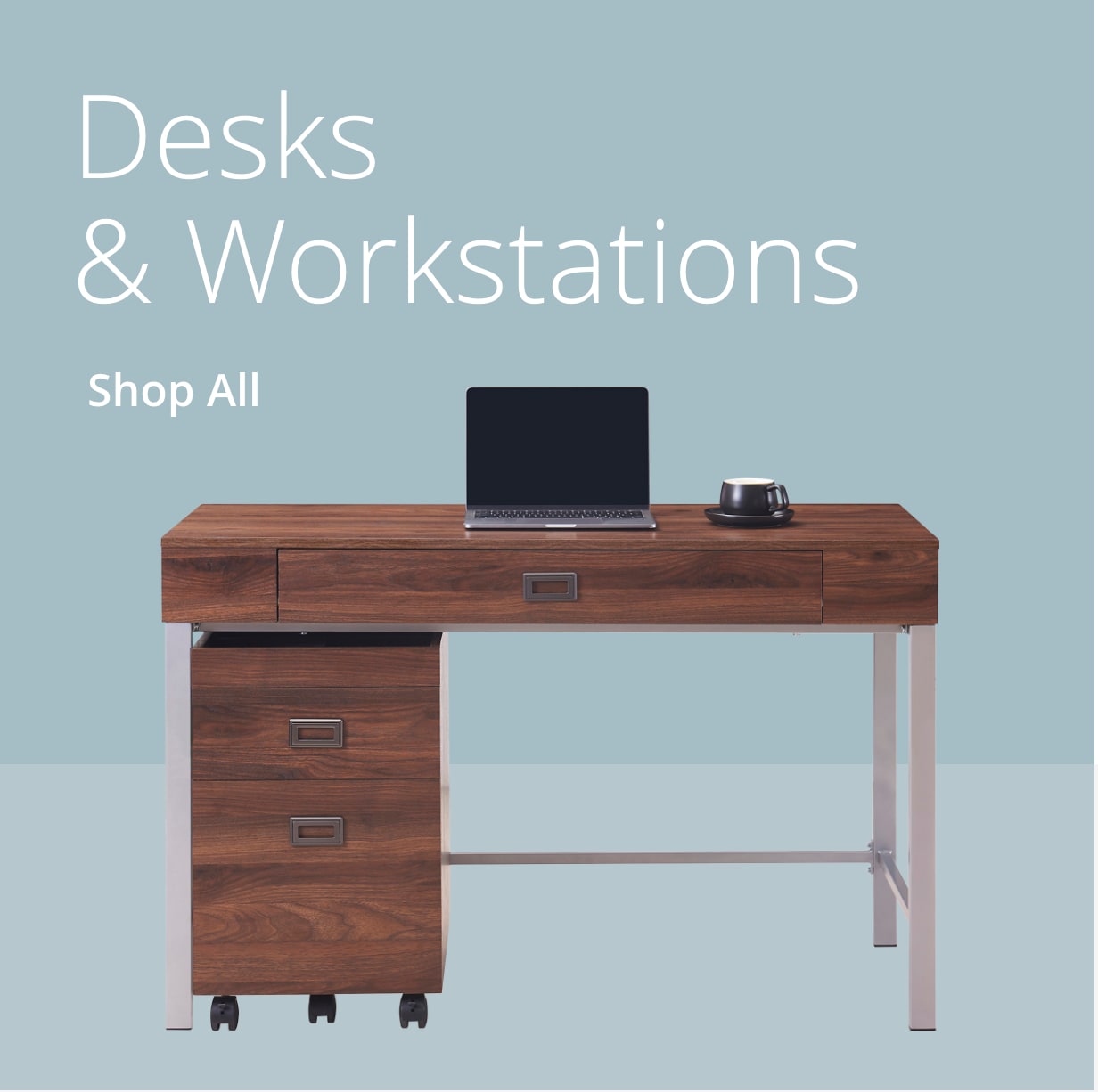 Realspace 44 W Valdi Computer Desk Brown - Office Depot