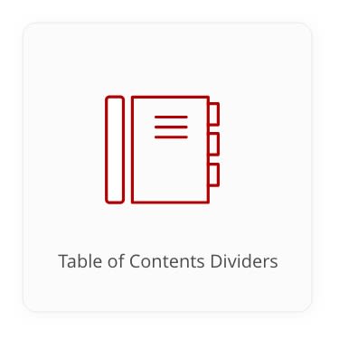Table Of Contents Dividers