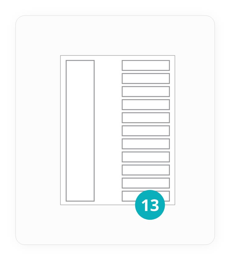 Index with Preprinted Tabs, 1-12