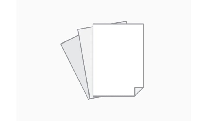 Heavy printer paper top