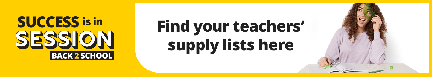 Sucess is in Session. Find your teachers' supply list here