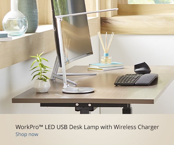 WorkPro™ LED USB Desk Lamp with Qi Wireless Charger