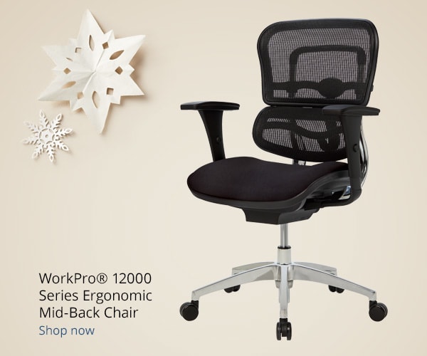 WorkPro® 12000 Series Ergonomic Mesh Mid-Back Chair