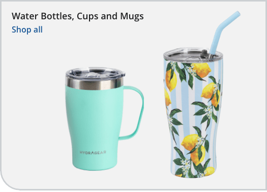 Water Bottles, Cups and Mugs