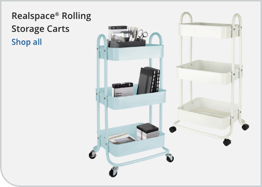 Realspace® Rolling Storage Carts