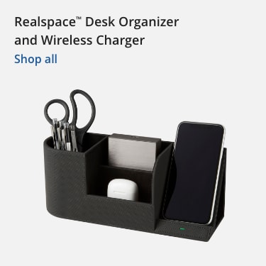 Realspace Desk Organizer and Wireless Charger
