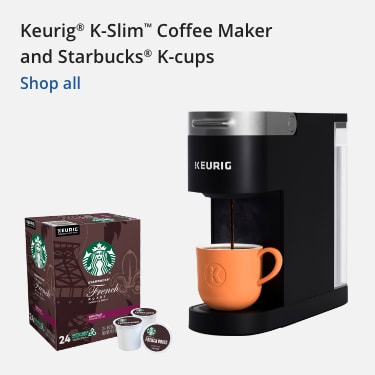 Keurig K-Slim Coffee Maker & Starbucks K-Cups