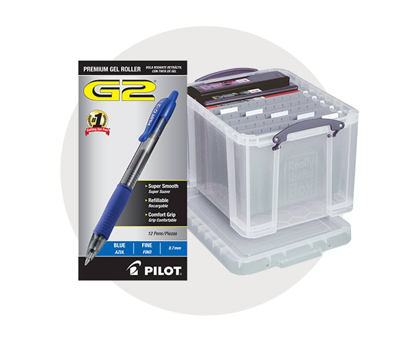 Pilot G-2 Retractable Gel Pens, Fine Point, 0.7 mm, Clear Barrels