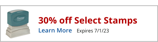 30% off Select Stamps