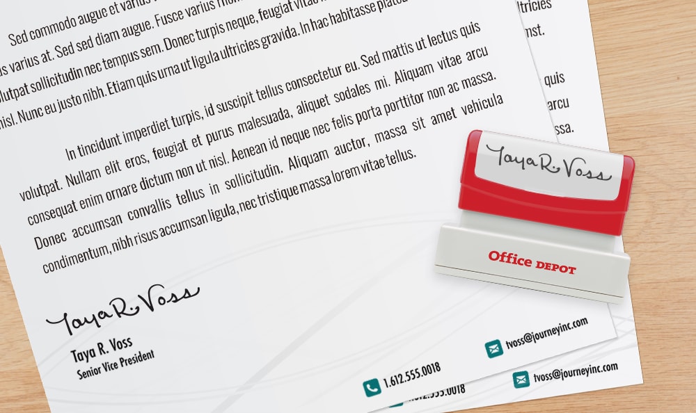 Personalized Self-Inking Signature Stamps - Custom Signature Stamp | Great for Documents and Other Official Paperwork | Provides Thousands of