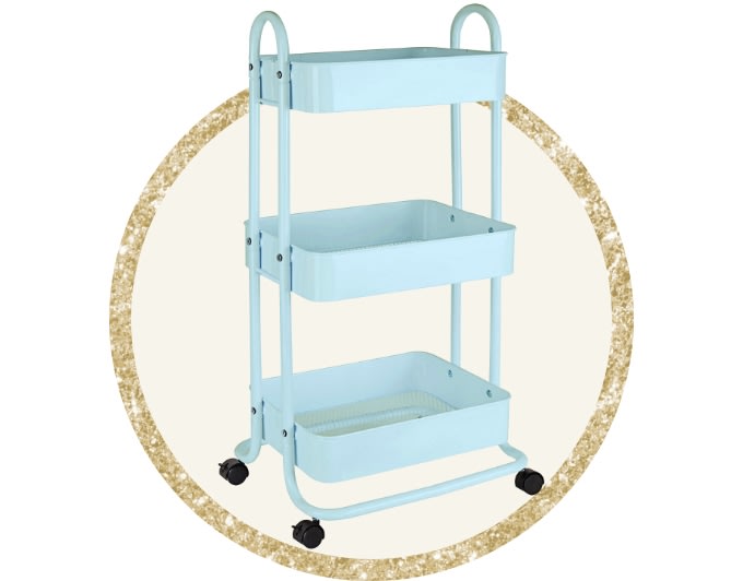 Realspace® Mobile 3-Tier Storage Cart