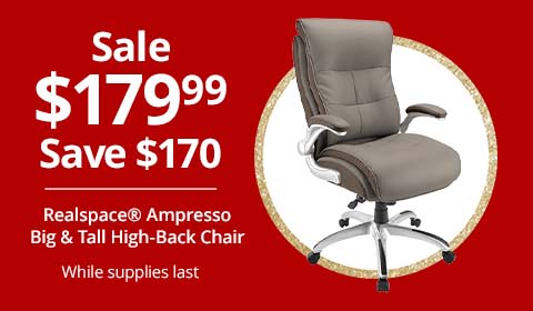 Save $170 Realspace® Ampresso Big & Tall High-Back Chair