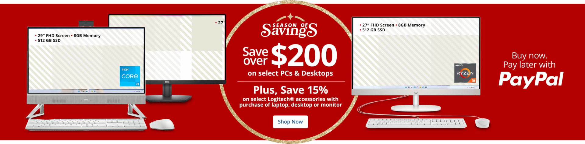 Save over $200 on Select PCs
