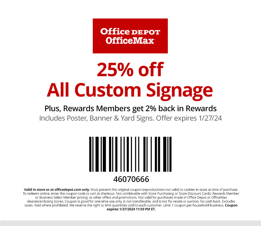 Foamboard Posters Delivery Only - Office Depot