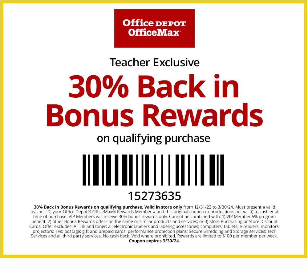 Office depot store coupons