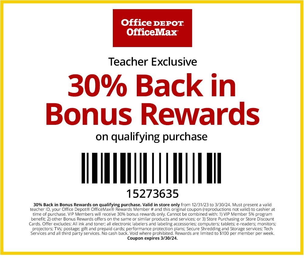 30% back in bonus rewards on qualifying purchase.