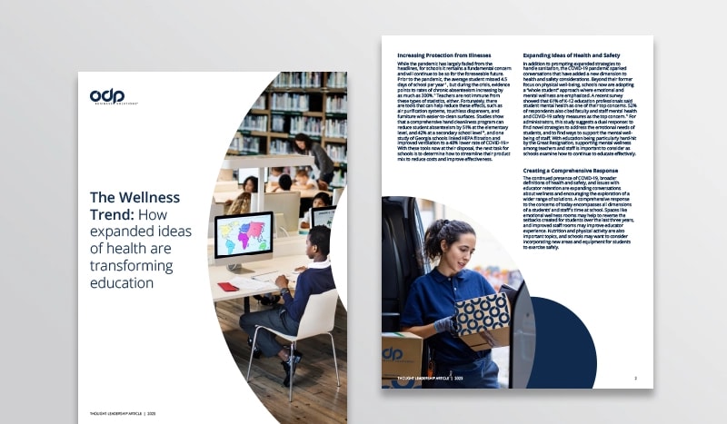 Exploring the wellness trend in education  Read how K–12 schools can stay ahead of the health and safety curve in an era of shifting definitions and changing regulations.