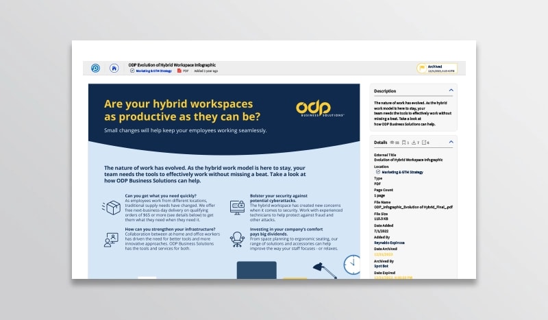 Making hybrid working work for your organization  See how using the right tools and making small changes can help keep your employees working seamlessly and maintain productivity without missing a beat.