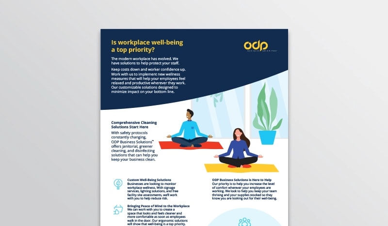 Making workplace well-being a top priority  Find out about newer wellness measures that can help your employees feel more relaxed and productive wherever they work — with customizable solutions that can minimize the impact to your bottom line.