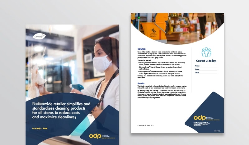 Standardizing cleaning supplies to help stores shine  See how we helped a nationwide retailer simplify and standardize its cleaning products for all stores to help reduce costs and maximize cleanliness.