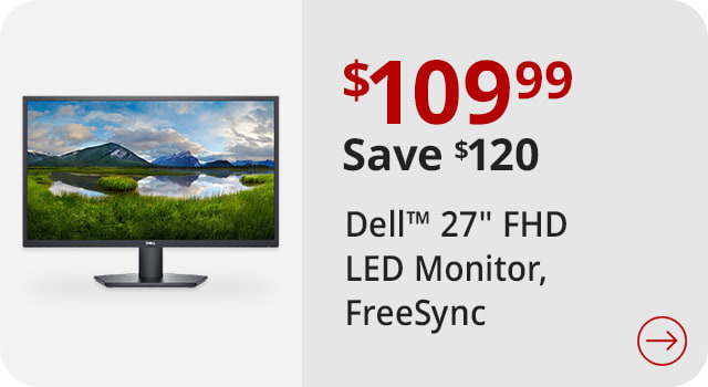 Save $120 Dell™ SE2722H 27" FHD LED Monitor, AMD FreeSync