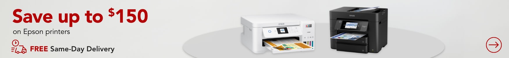 Save up to $150 on Epson Printers