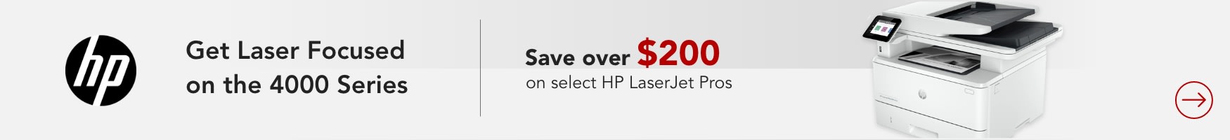 Save over $200 on select HP LaserJet Pros