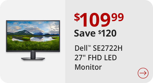 Save $120 Dell™ SE2722H 27" FHD LED Monitor