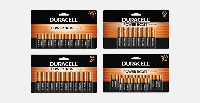 100% Back in Bonus Rewards on Duracell Coppertop AA/AAA 16-pk & 24-pk batteries.