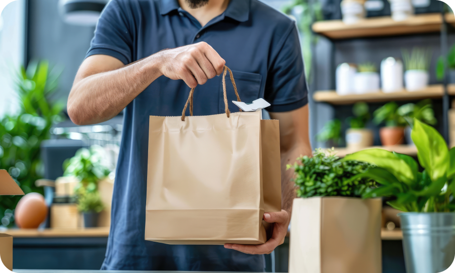 GreenerOffice™ delivery.  There’s a greener way to get your products where they need to go. We’ll ship your orders in as few boxes as possible to help you reduce waste, or use our GreenerOffice™ Delivery Service to have your orders shipped in paper bags i