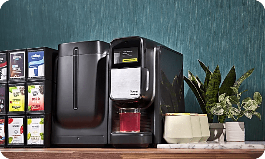 Take coffee break to go.  Great for offices of any size, the portable and flexible Flavia Creation® brews hot drinks quickly for an instant boost.