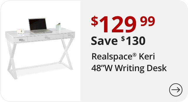 Realspace® Keri 48"W Writing Desk