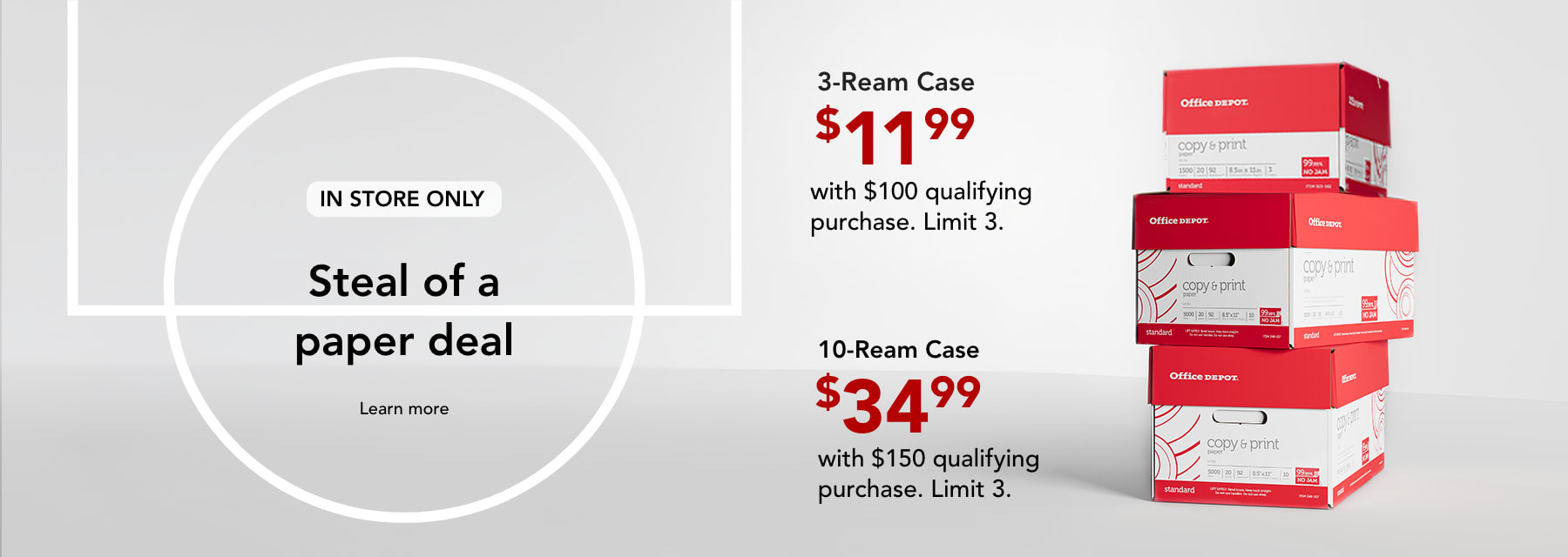 In store only paper deals