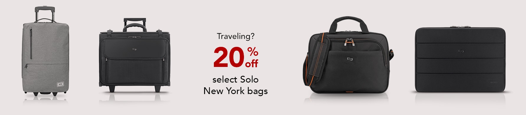 Save up to 30% on Solo Bags