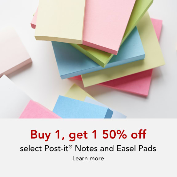 Buy one get one 50% off select post it notes 