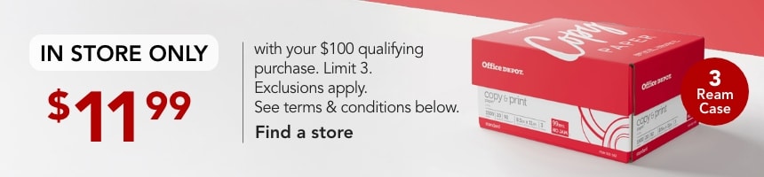 In store only $11.99 paper deals