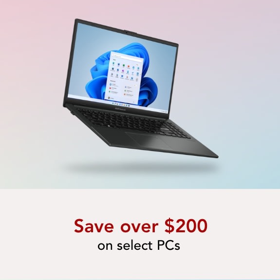 Save over $200 on select PCs.