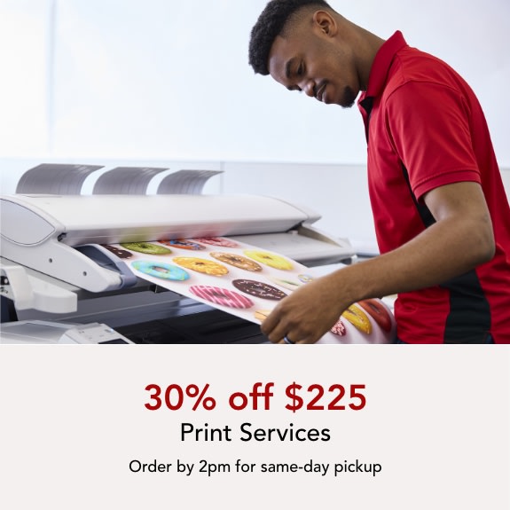 Save 20% off $125 of Print Services