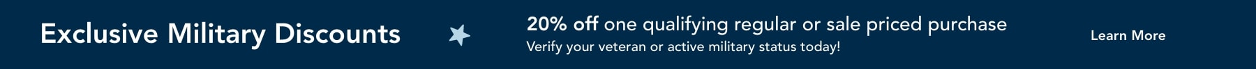 20% off one qualifying regular or sale priced purchase