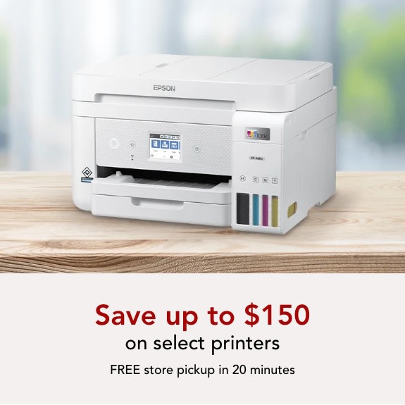 Save up to $150 on Epson Printers