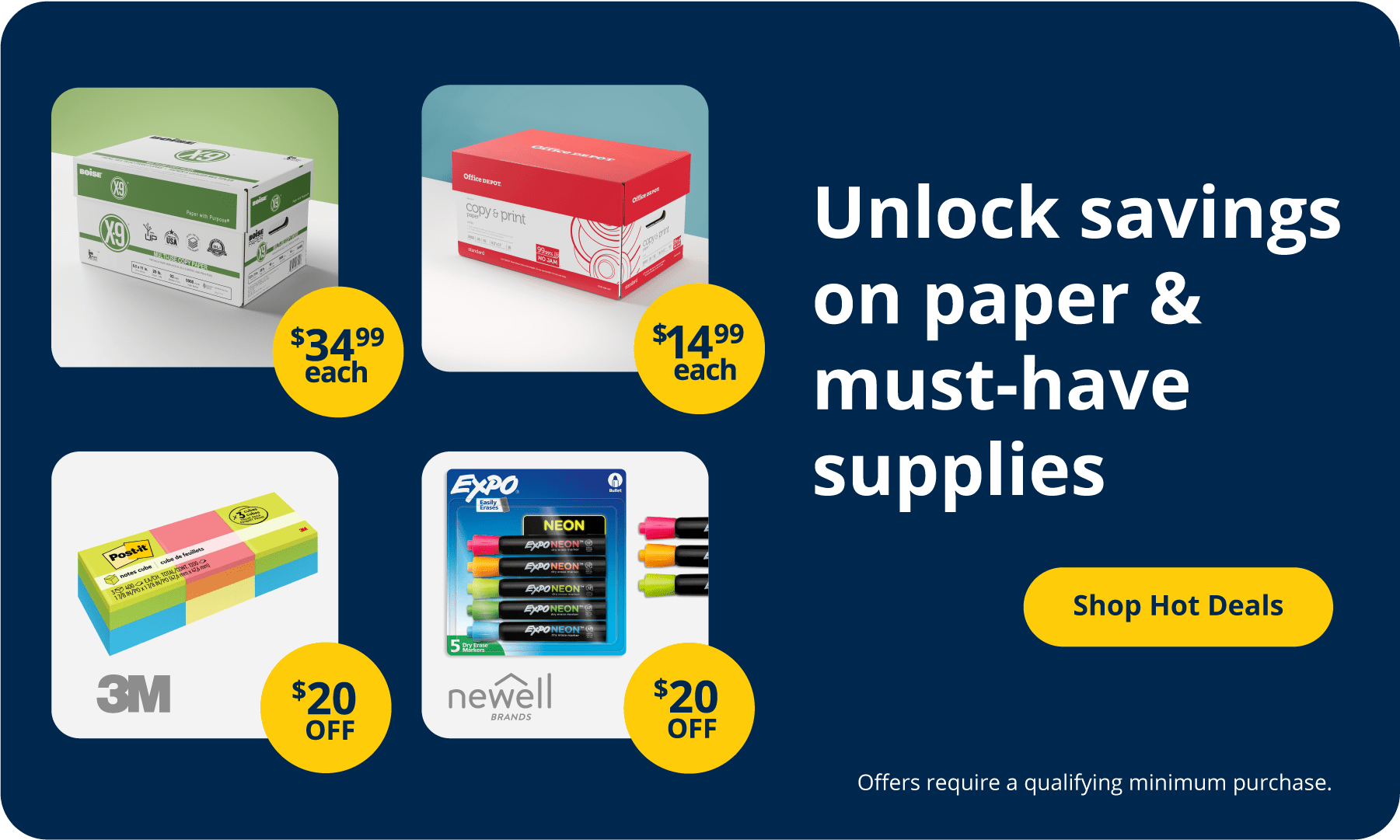 unlock savings on paper and must have supplies
