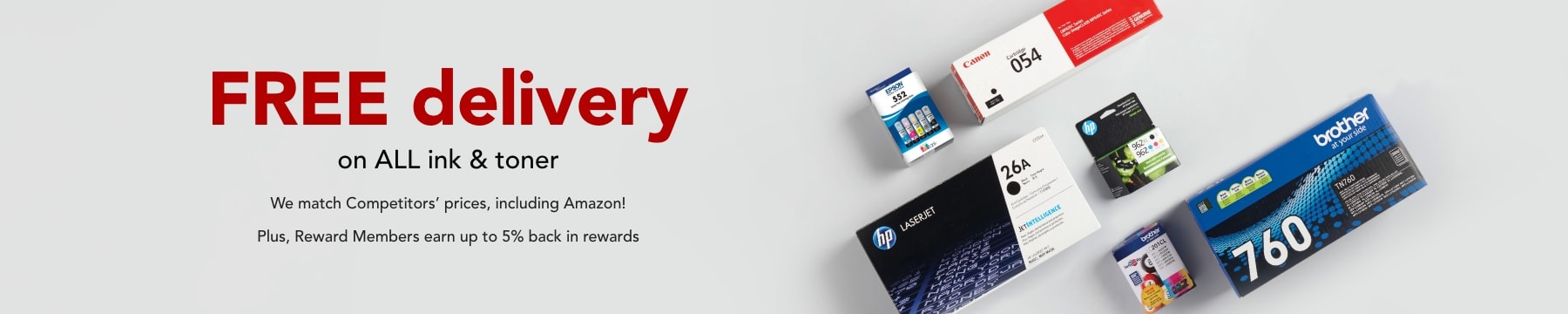 Free next-bsuiness day delivery on ALL Ink & Toner