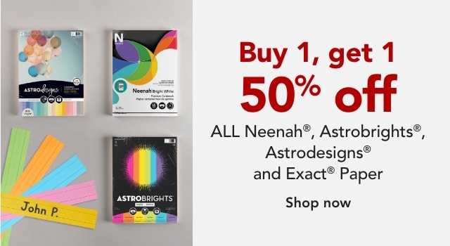 B1G1 50 % off Neenah, Astrobrights, Astrodesign, Creative Collection, Exact