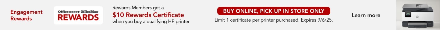 Rewards members get a $10 rewards certificate when you buy a qualifying HP printer