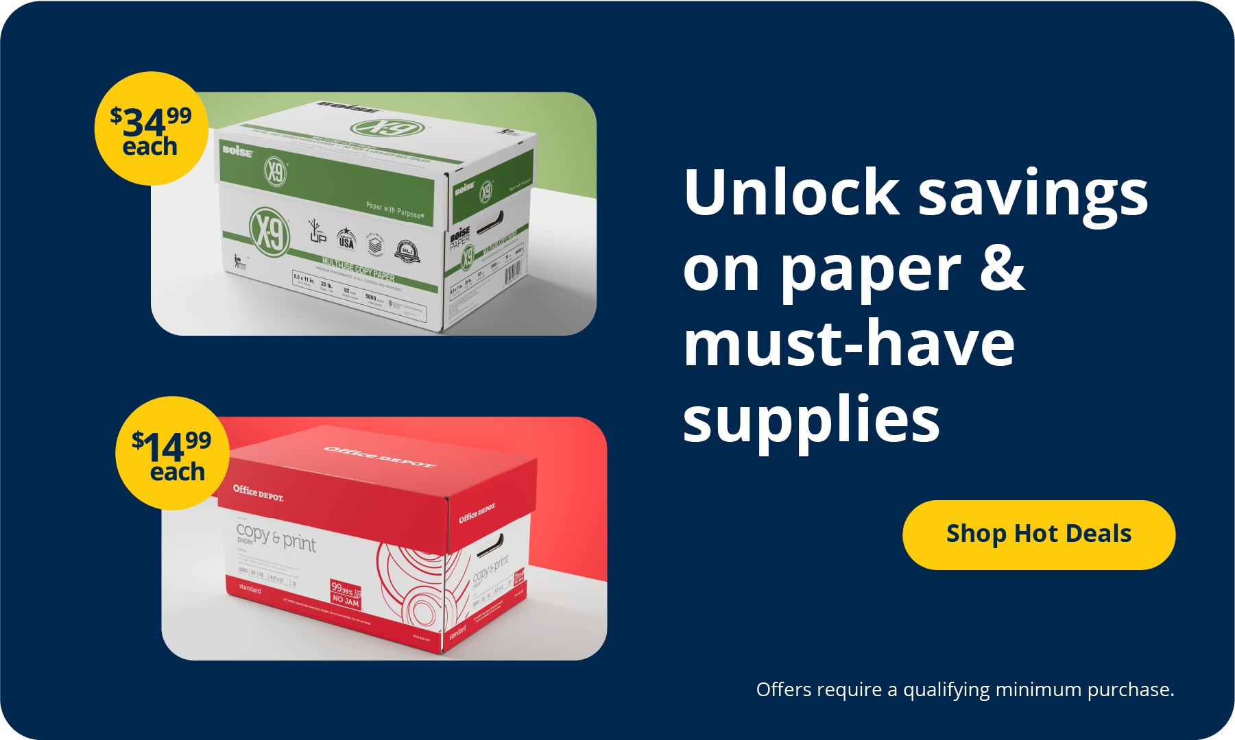 unlock savings on paper and must have supplies